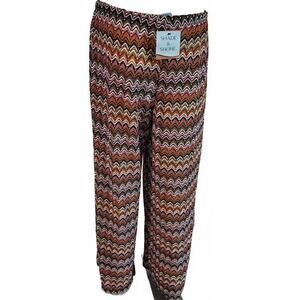 Women's Shade & Shore Zig-Zag Crochet Swim Cover Up Multicolored Pants Large